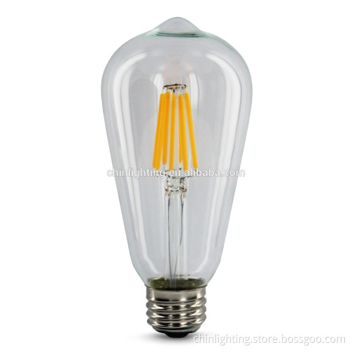 Vintage ST64 dimmable led light 120v led light bulb with 3 years warranty